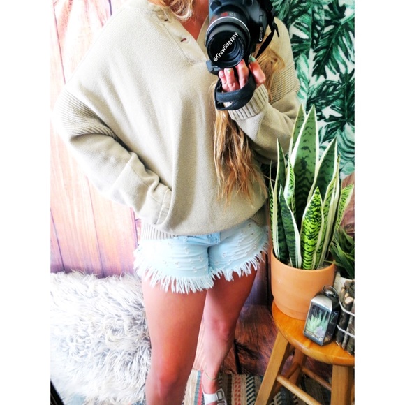 Vintage Sweaters - Vintage Eddie Bauer henley knit sweater 🍂